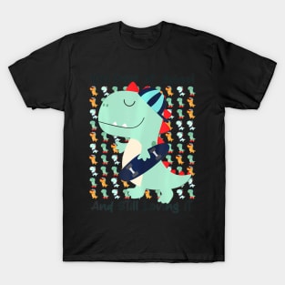100 Days Of School Of 100Th Day Loving Magical Cute Dinosaur T-Shirt